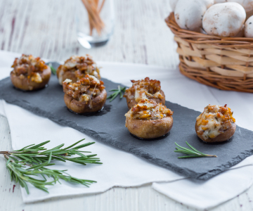 Gevulde champignons met worst