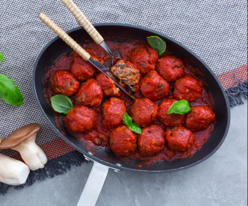 Gehaktballetjes met champignons
