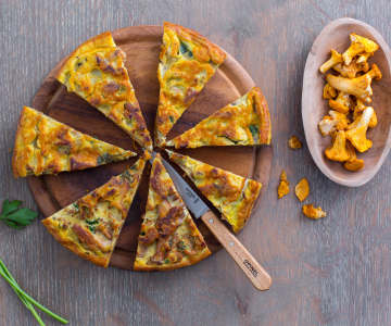 Frittata met cantharellen