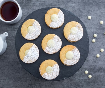 Koekjes met witte chocoladecrème