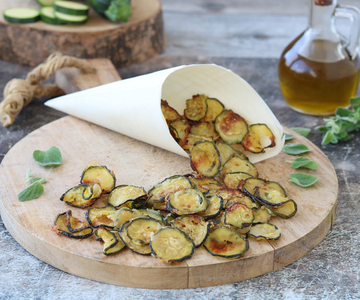 Knapperige courgettechips