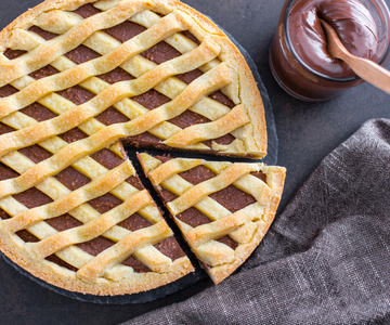 Crostata met ricotta en Nutella