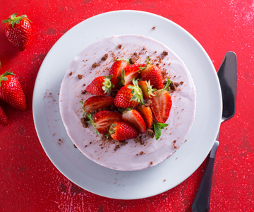 Cheesecake met aardbeien