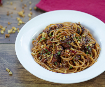 Spaghetti met octopussaus