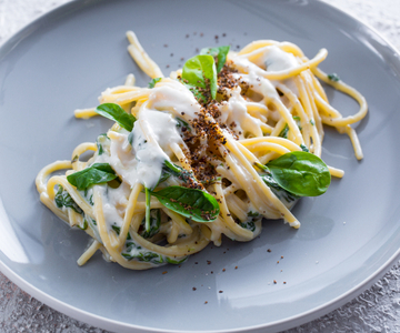 Spaghettoni met scimudin-fondue