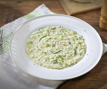Risotto met courgette en stracchino
