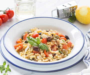 Fregola met kabeljauw