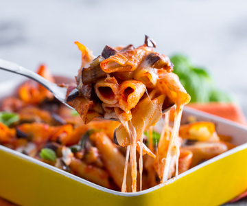Pasta uit de oven met aubergines