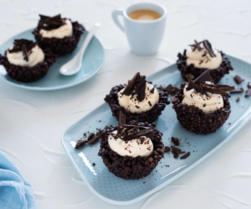 Mandjes met koffiecrème