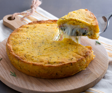 Hartige aardappeltaart met ham