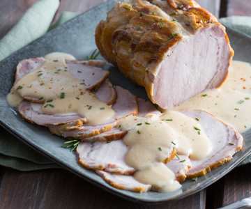 Varkensbraadstuk in melk