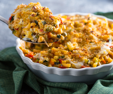 Pasta uit de oven met sojabechamelsaus