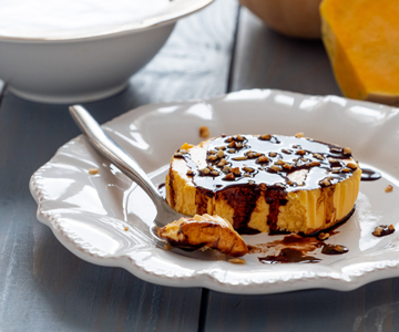 Panna cotta met pompoen