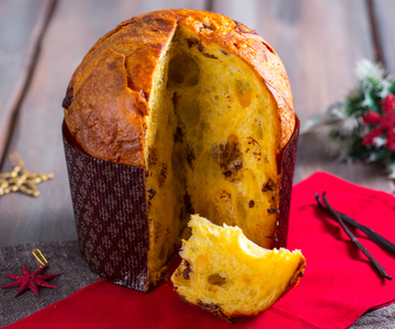 Panettone met peer en chocolade