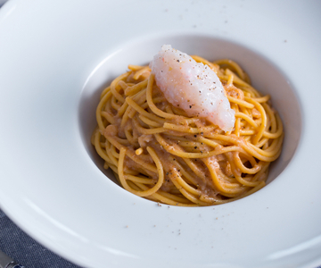 Spaghetti met scampi