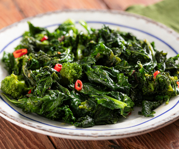 Raapstelen in de koekenpan