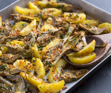 Artisjokken en aardappelen