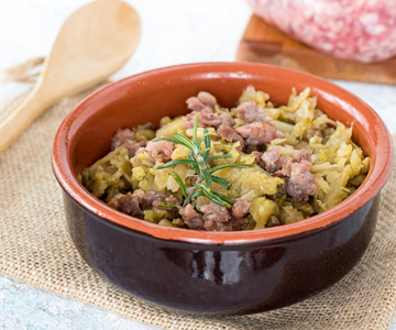 Gesmoorde kool met worst