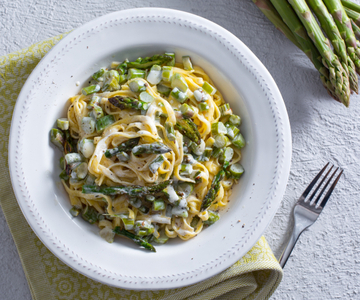 Pasta met room en asperges
