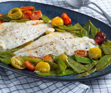 Zeebrasemfilets uit de oven