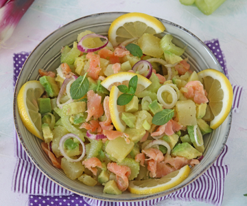 Aardappelsalade met zalm