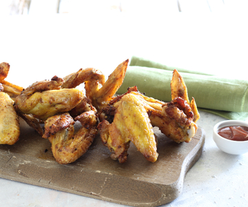 Kippenvleugels uit de airfryer