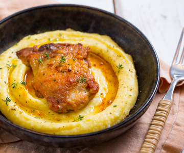 Kip met aardappelpuree