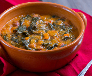 Farinata met palmkool en borlottibonen