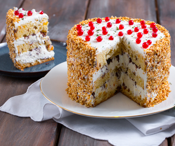 Panettone gevuld met slagroom en mascarpone