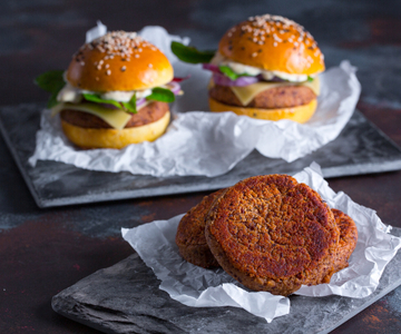 Aardappel- en bonenburger