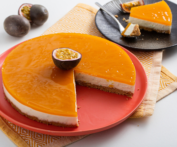 Cheesecake met passievrucht