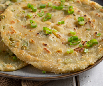 Cong you bing (Chinese lente-ui pannenkoek)