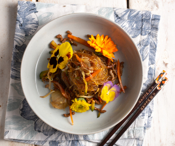 Roergebakken sojaspaghetti