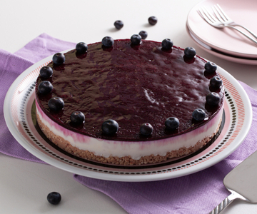 Ricottataart met blauwe bessen