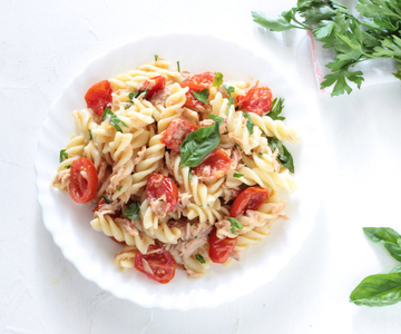 Pasta met tonijn en cherrytomaatjes