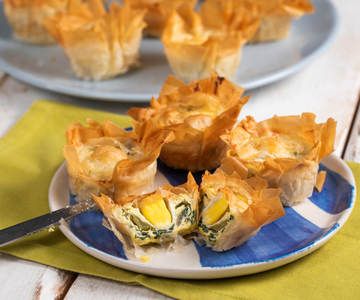 Mini-pasqualine van filodeeg