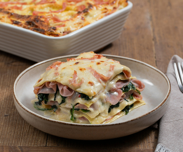 Lasagne met ham en spinazie