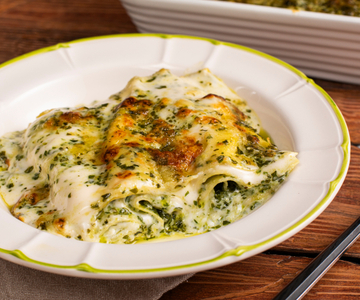 Lasagne met pesto uit de magnetron