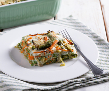 Lasagne van crêpes met groenten