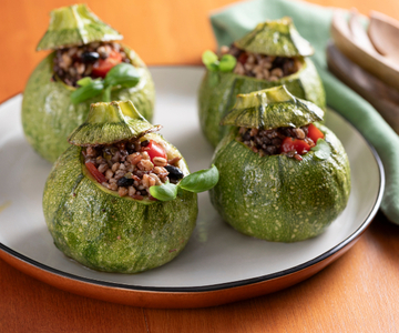 Gevulde ronde courgettes