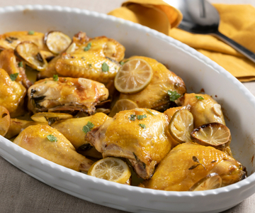 Kip met limoen en munt