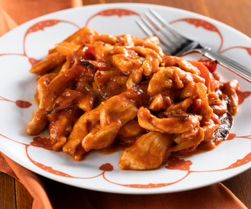 Kipreepjes met paprika