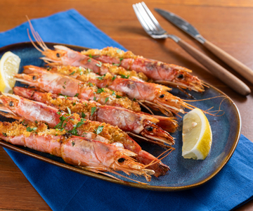 Gegratineerde gamba's