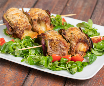 Kalfsvleesrolletjes met spek