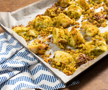 Gegratineerde inktvis uit de oven