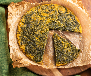 Farinata met agretti