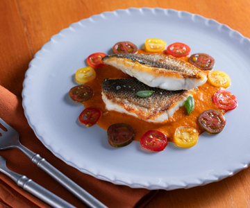 Zeebaarsfilet met cherrytomaatjes