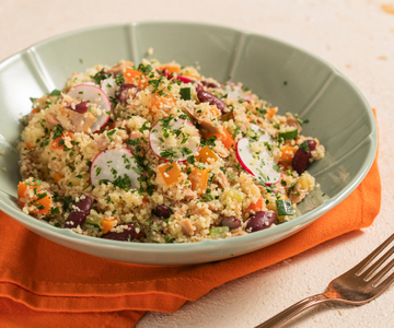 Couscous met groenten en tonijn