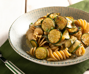 Pasta met courgette en stracchino