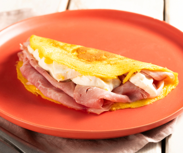 Omelet met ham en kaas